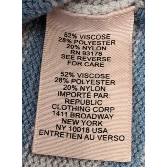 Philosophy Womens 1X Sweater Gray/Blue Striped Crewneck Pullover Nautical Casual - Picture 4 of 16